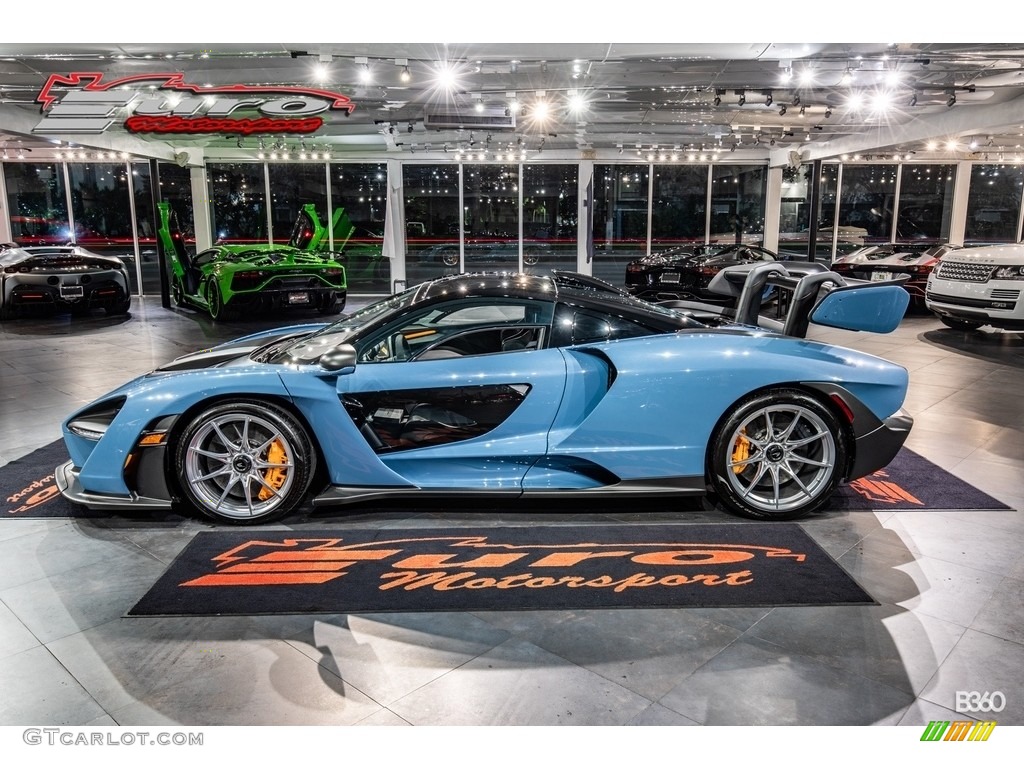 Pacific Blue 2019 McLaren Senna Coupe Exterior Photo #143427836
