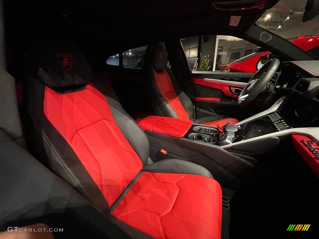 Nero Ade/Rosso Alala Interior 2021 Lamborghini Urus AWD Photo #143429222