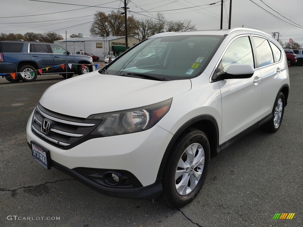 2012 CR-V EX-L - White Diamond Pearl / Beige photo #3