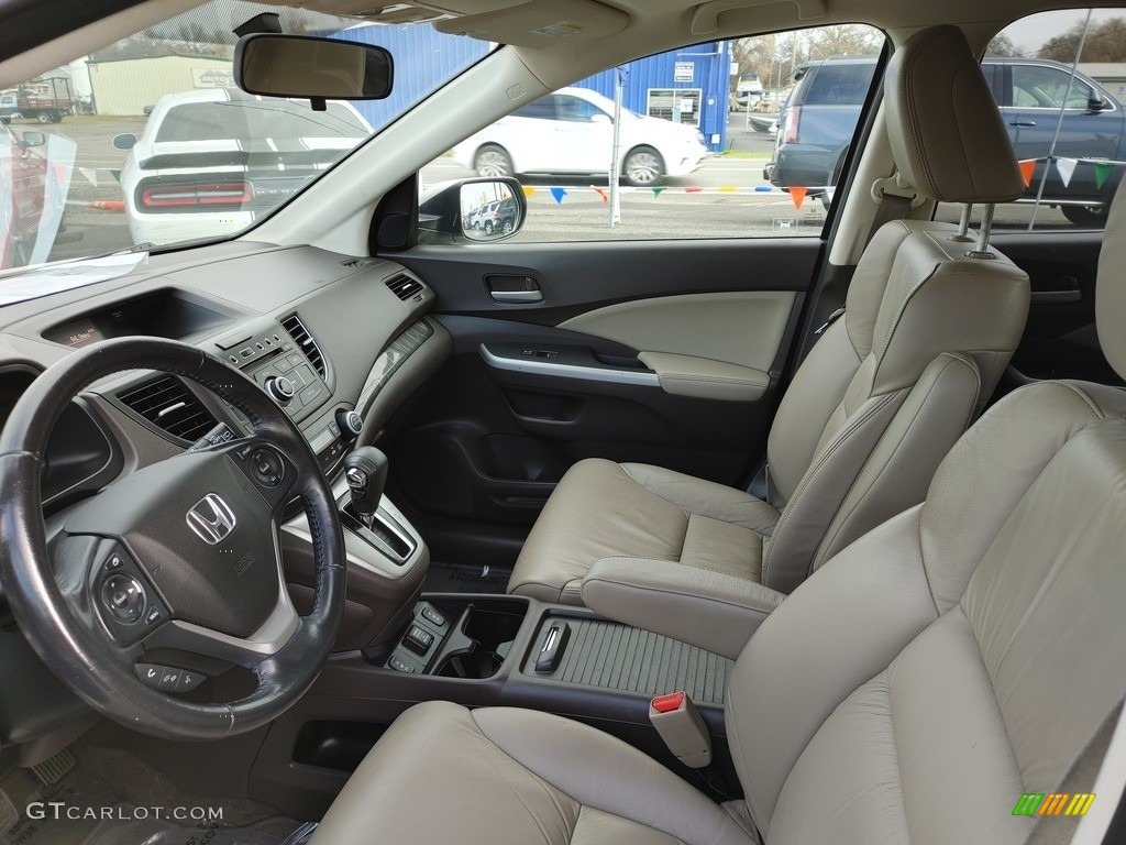 2012 CR-V EX-L - White Diamond Pearl / Beige photo #4