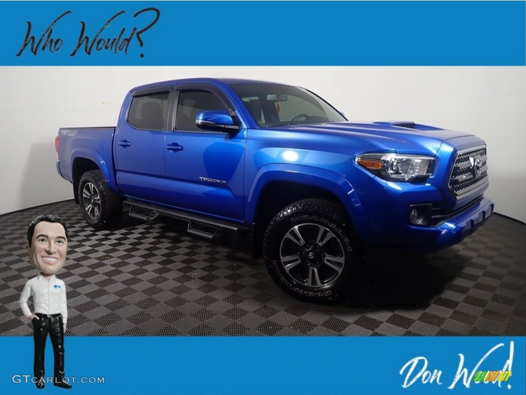 2017 Tacoma TRD Sport Double Cab 4x4 - Blazing Blue Pearl / TRD Graphite photo #1