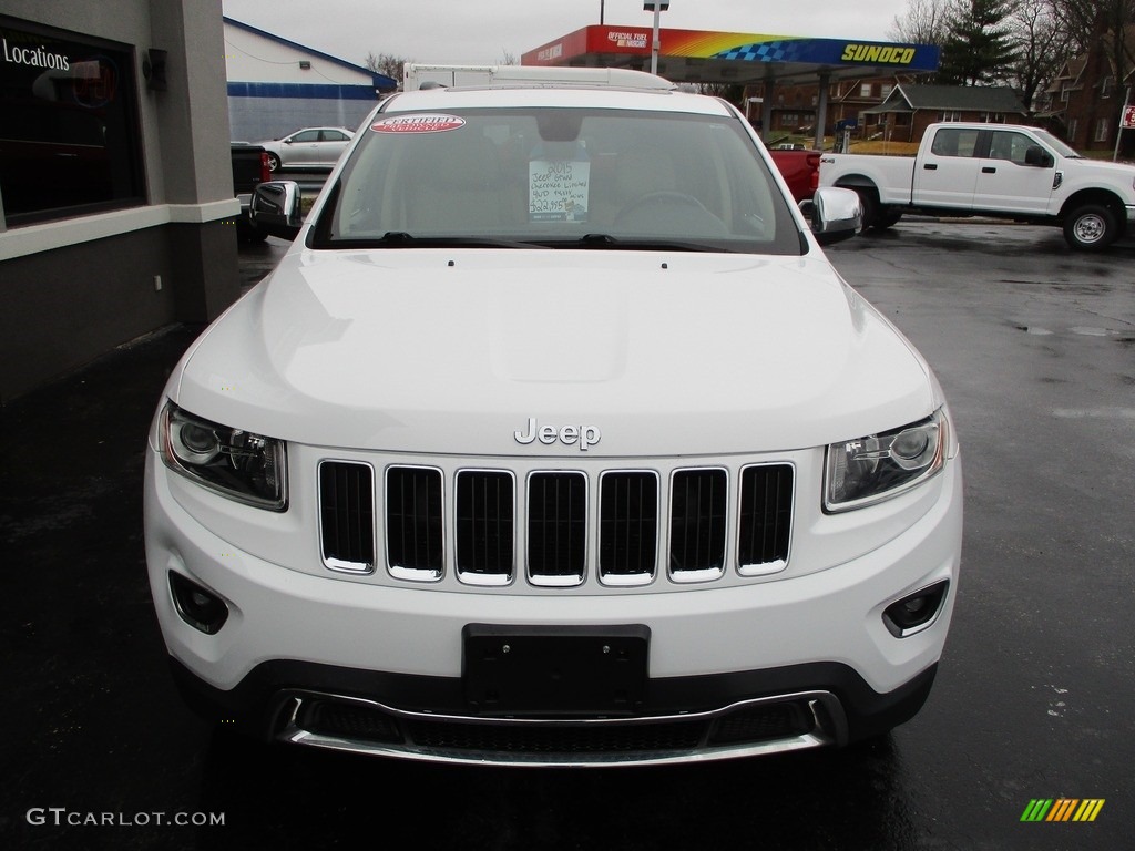 2015 Grand Cherokee Limited 4x4 - Bright White / Black/Light Frost Beige photo #28