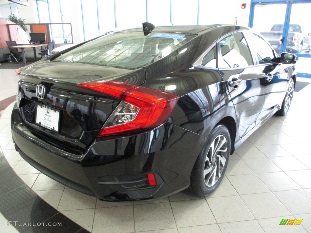 2018 Civic EX Sedan - Crystal Black Pearl / Black photo #7