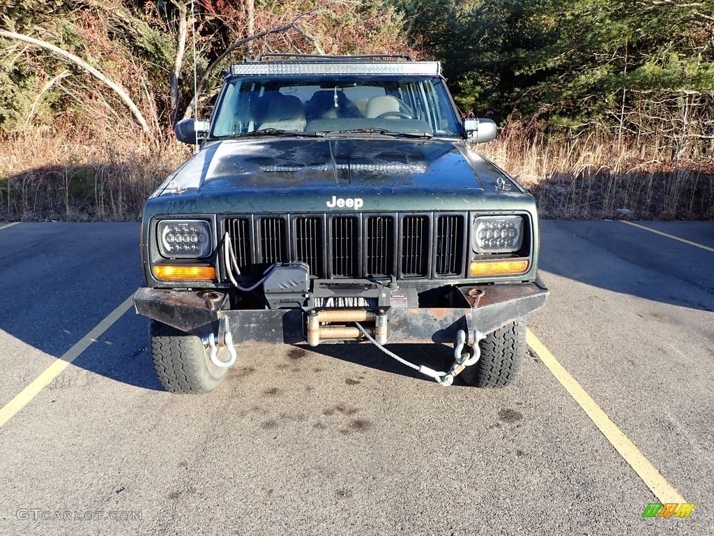 1997 Cherokee Sport 4x4 - Moss Green Pearlcoat / Grey photo #1