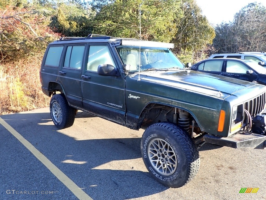 Moss Green Pearlcoat 1997 Jeep Cherokee Sport 4x4 Exterior Photo #143435730