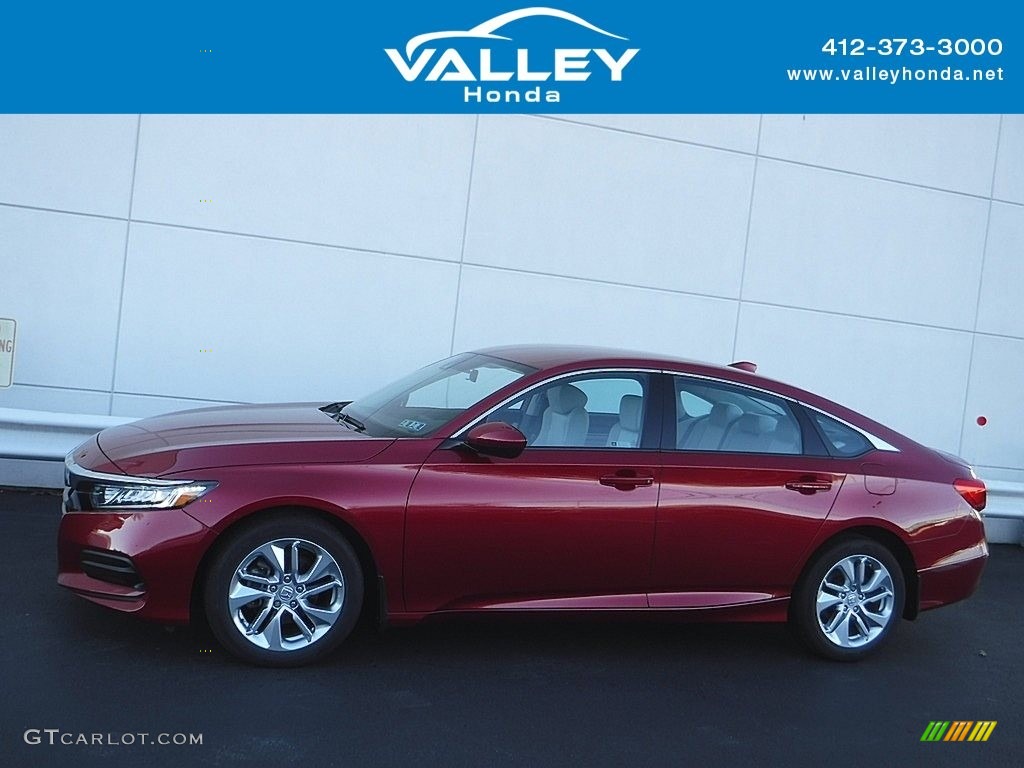 2018 Accord LX Sedan - Radiant Red Metallic / Ivory photo #2