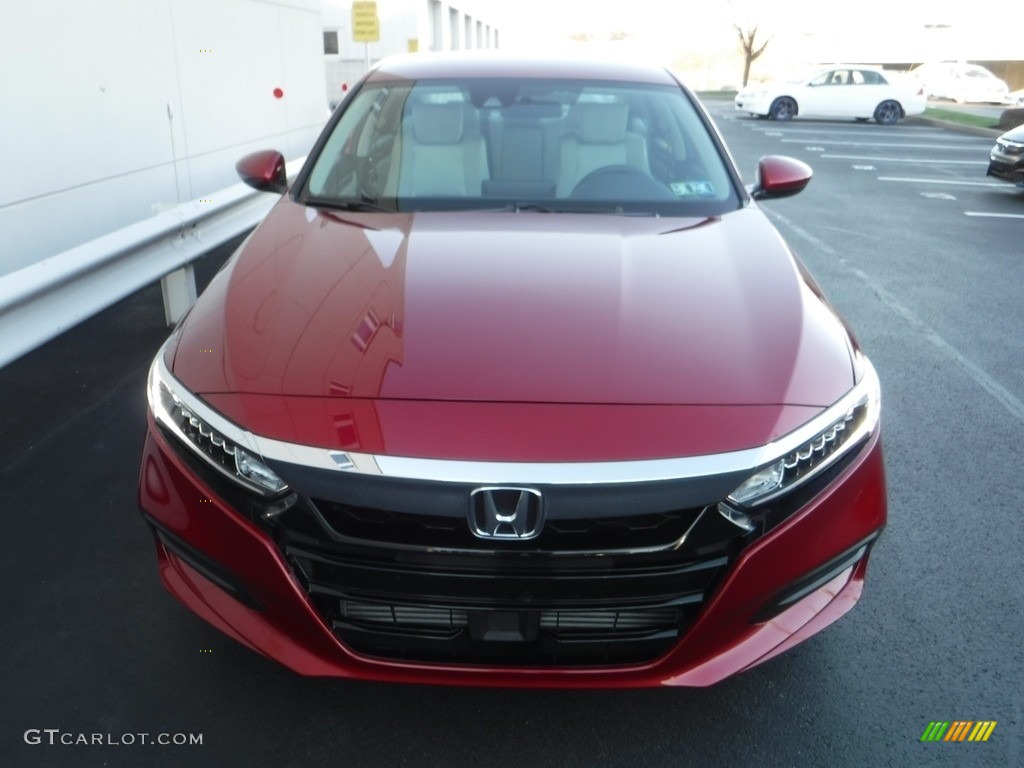 2018 Accord LX Sedan - Radiant Red Metallic / Ivory photo #4