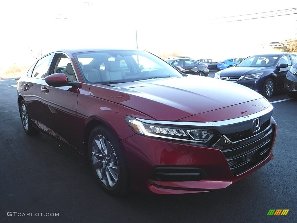 2018 Accord LX Sedan - Radiant Red Metallic / Ivory photo #5