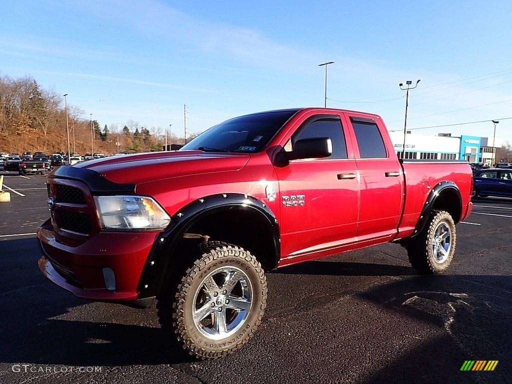 2013 1500 Express Quad Cab 4x4 - Deep Cherry Red Pearl / Black/Diesel Gray photo #1