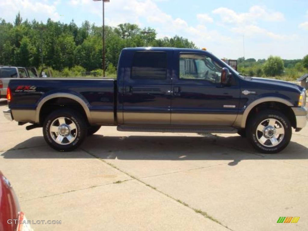 2006 F250 Super Duty King Ranch Crew Cab 4x4 - True Blue Metallic / Castano Brown Leather photo #1