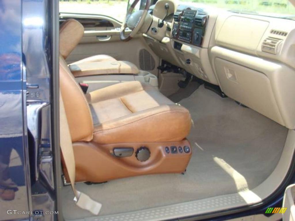 2006 F250 Super Duty King Ranch Crew Cab 4x4 - True Blue Metallic / Castano Brown Leather photo #9