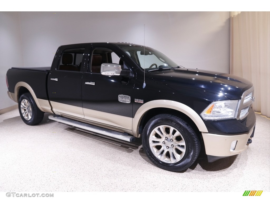 Black 2013 Ram 1500 Laramie Longhorn Crew Cab 4x4 Exterior Photo #143440983