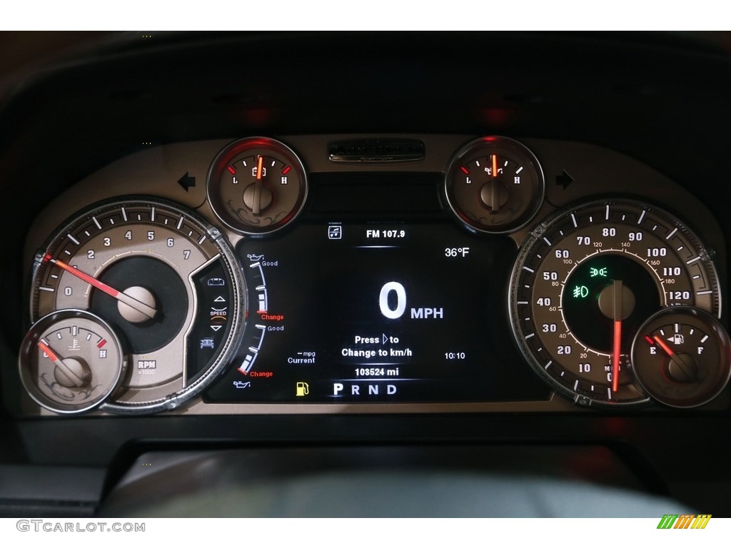 2013 Ram 1500 Laramie Longhorn Crew Cab 4x4 Gauges Photo #143441079