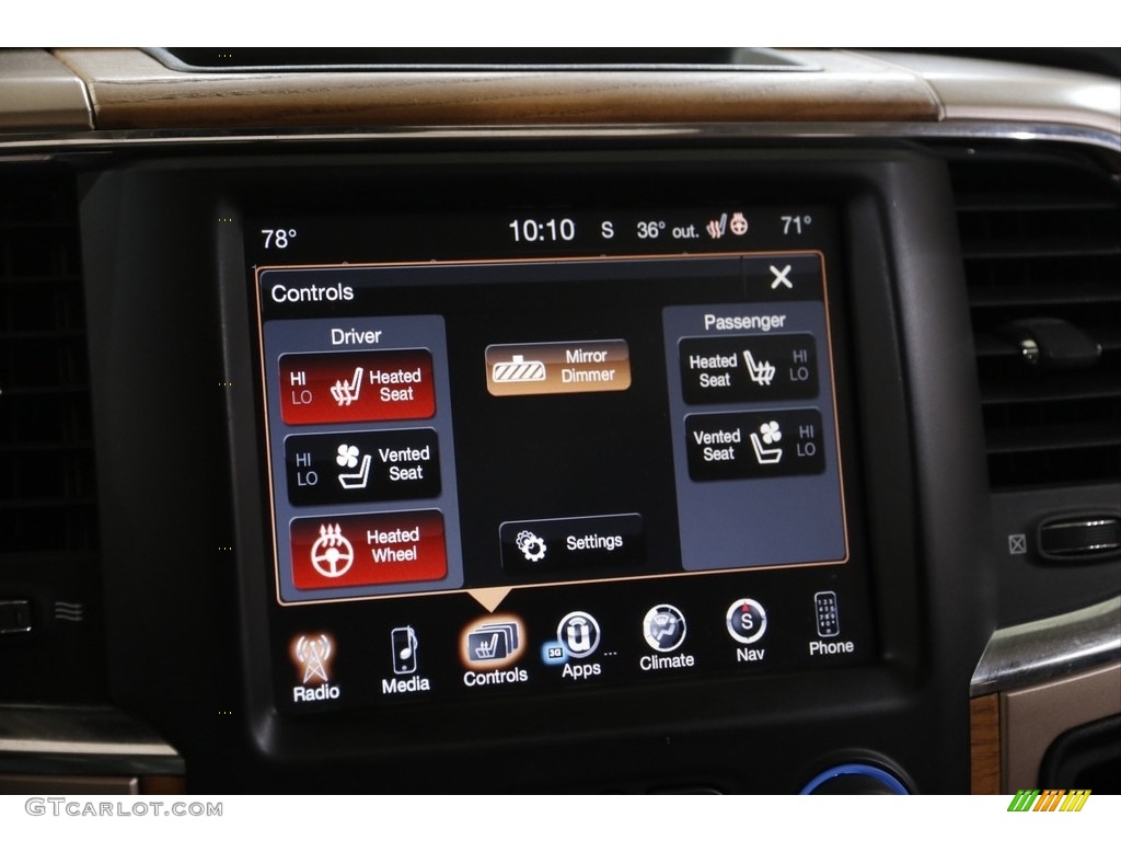2013 Ram 1500 Laramie Longhorn Crew Cab 4x4 Controls Photo #143441118