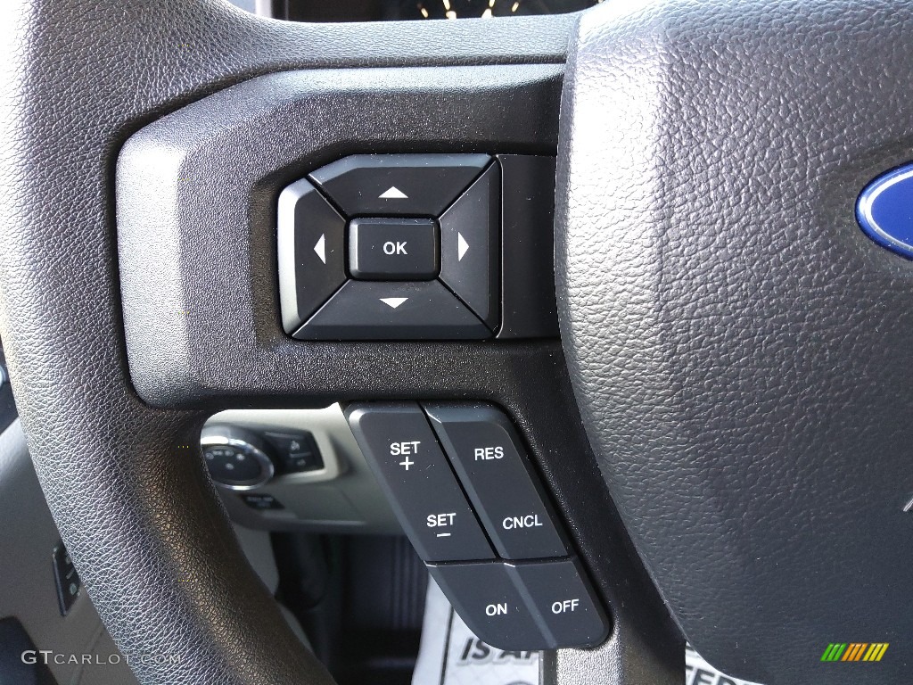 2018 Ford F150 XLT Regular Cab Earth Gray Steering Wheel Photo #143441415
