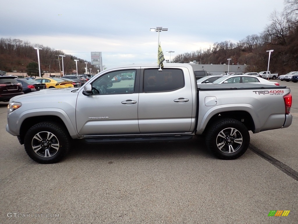 2017 Tacoma SR5 Double Cab 4x4 - Silver Sky Metallic / Black/Caramel photo #2