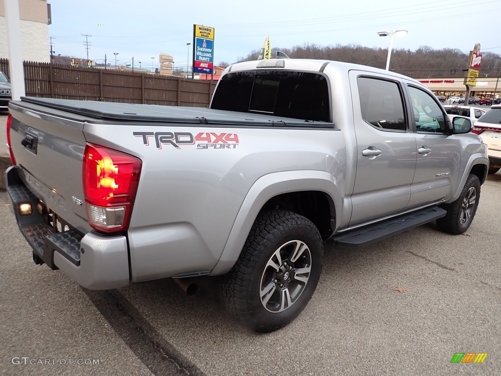 2017 Tacoma SR5 Double Cab 4x4 - Silver Sky Metallic / Black/Caramel photo #6
