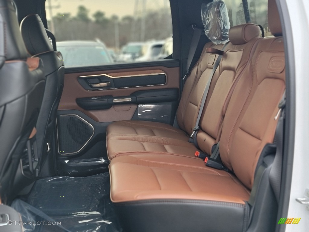 Black/New Saddle Interior 2022 Ram 1500 Limited Longhorn Crew Cab 4x4 Photo #143444358