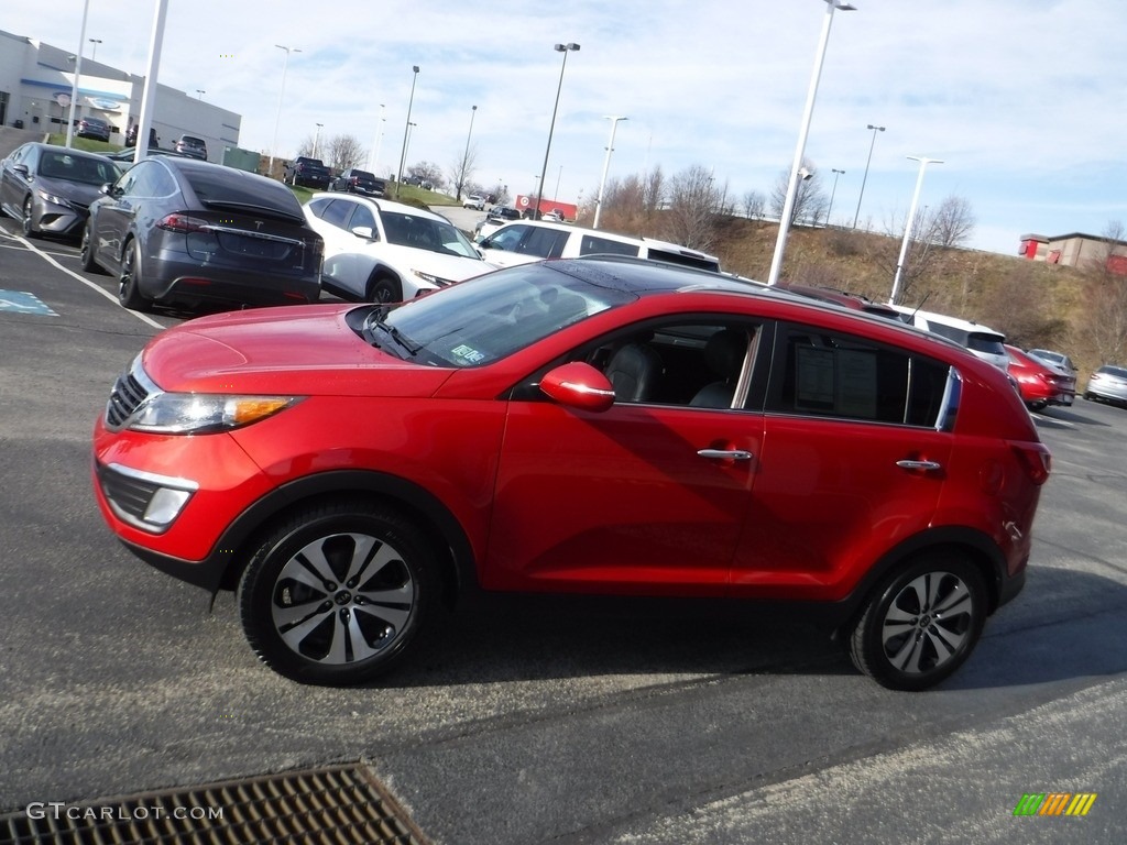 2012 Sportage EX - Signal Red / Black photo #7