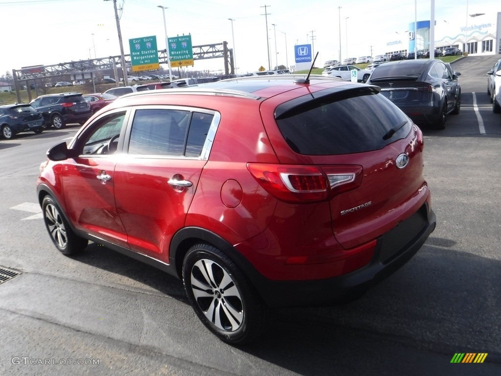 2012 Sportage EX - Signal Red / Black photo #8