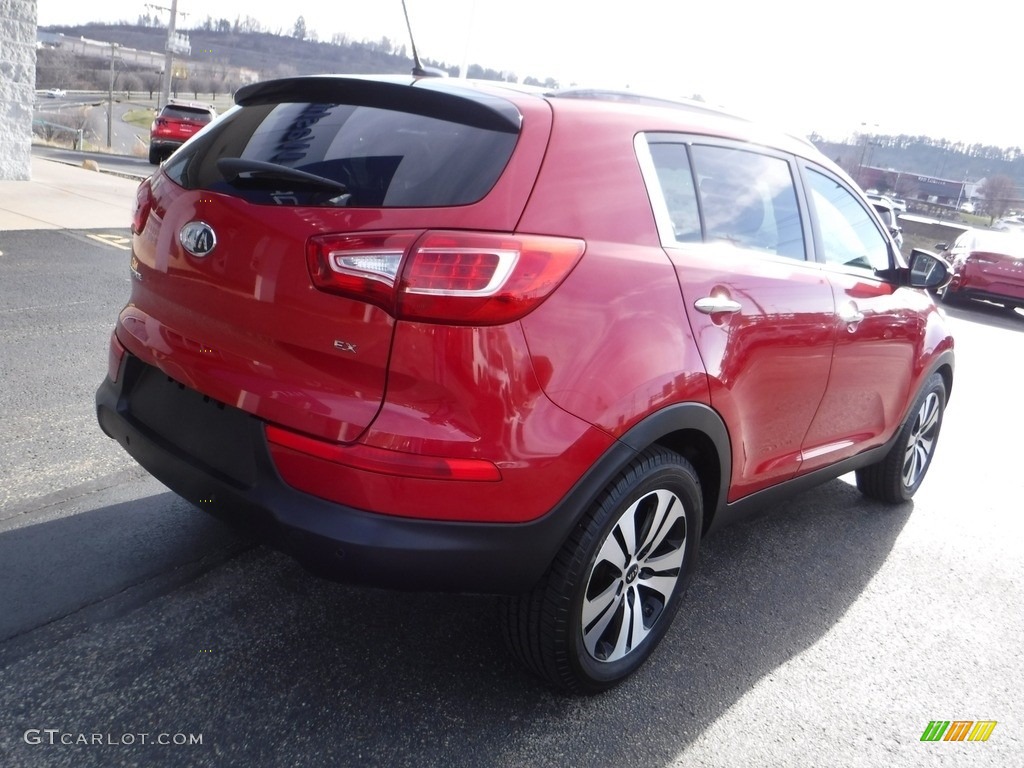 2012 Sportage EX - Signal Red / Black photo #9