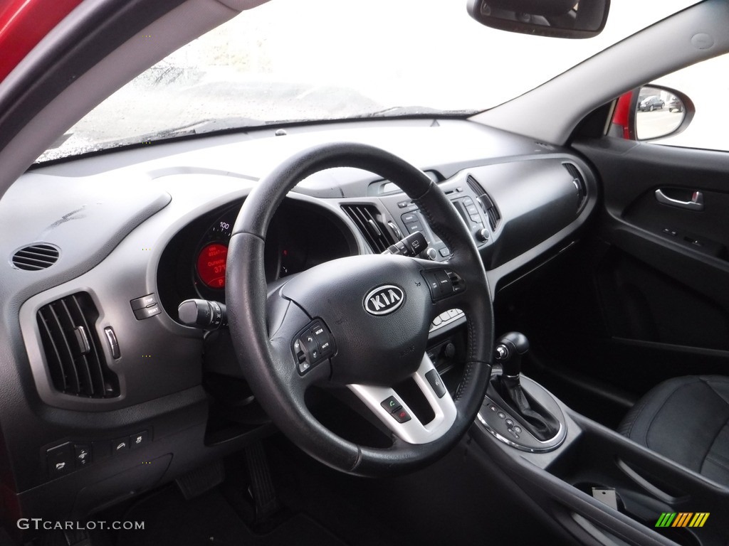 2012 Sportage EX - Signal Red / Black photo #13