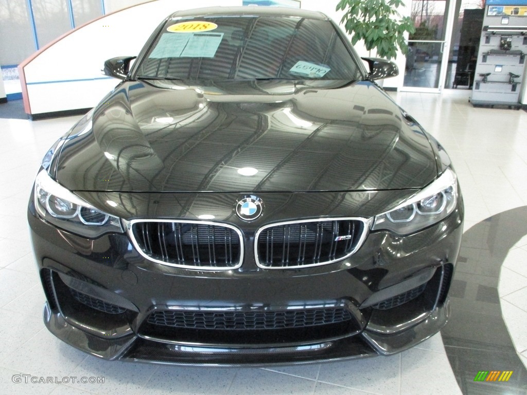 2018 M3 Sedan - Black Sapphire Metallic / Sakhir Orange/Black photo #2
