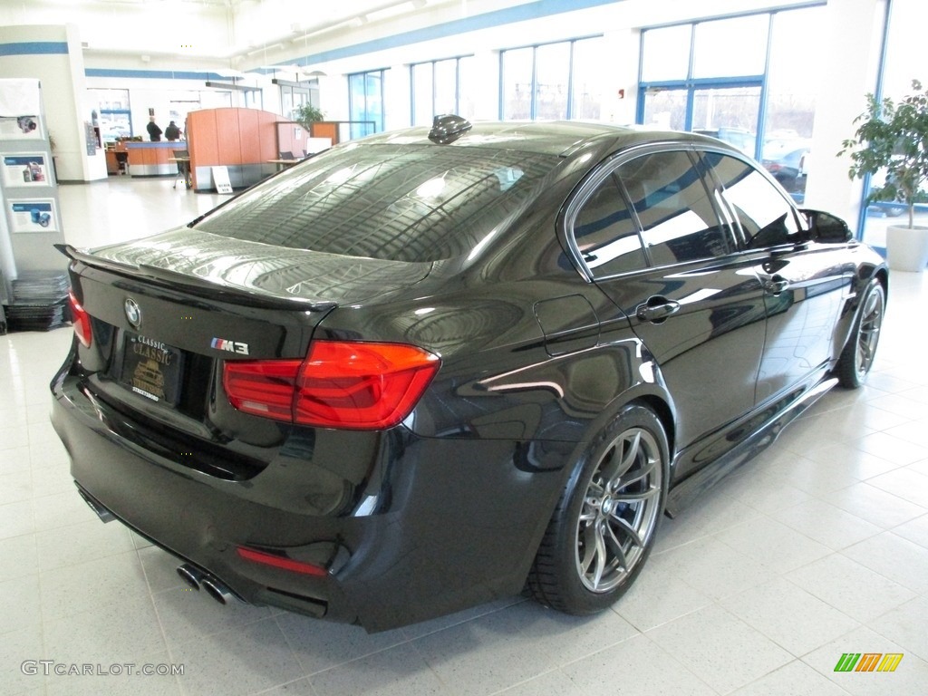 2018 M3 Sedan - Black Sapphire Metallic / Sakhir Orange/Black photo #7