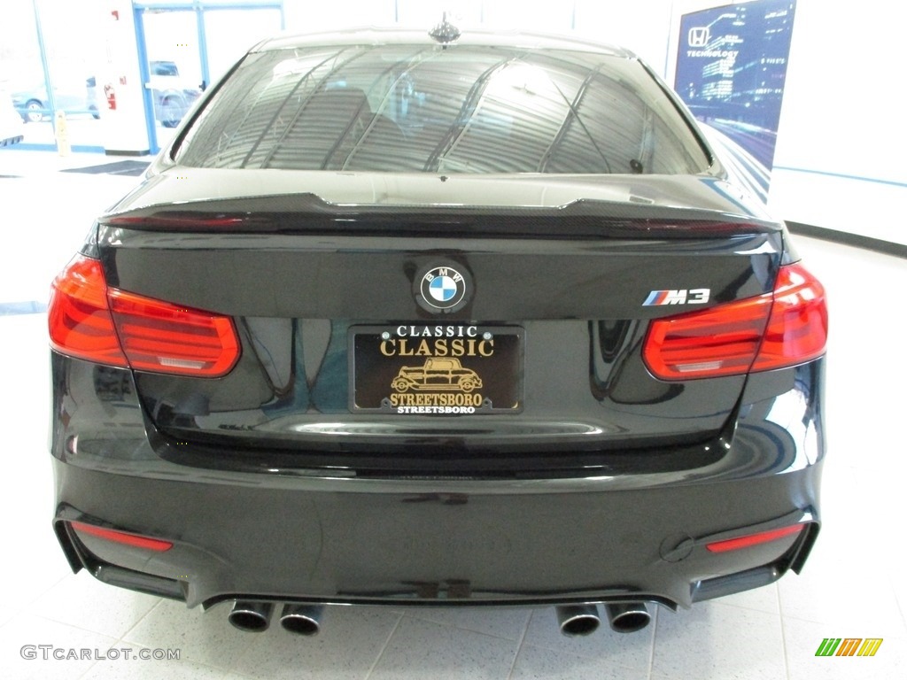 2018 M3 Sedan - Black Sapphire Metallic / Sakhir Orange/Black photo #8