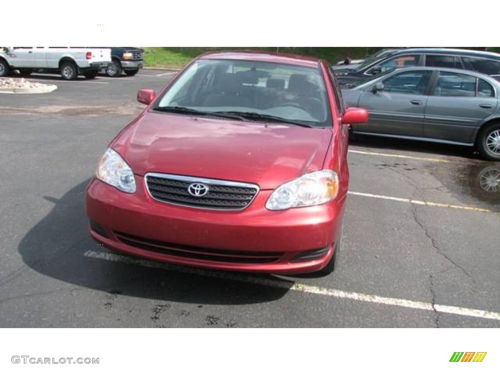 2007 Corolla LE - Impulse Red Pearl / Beige photo #2