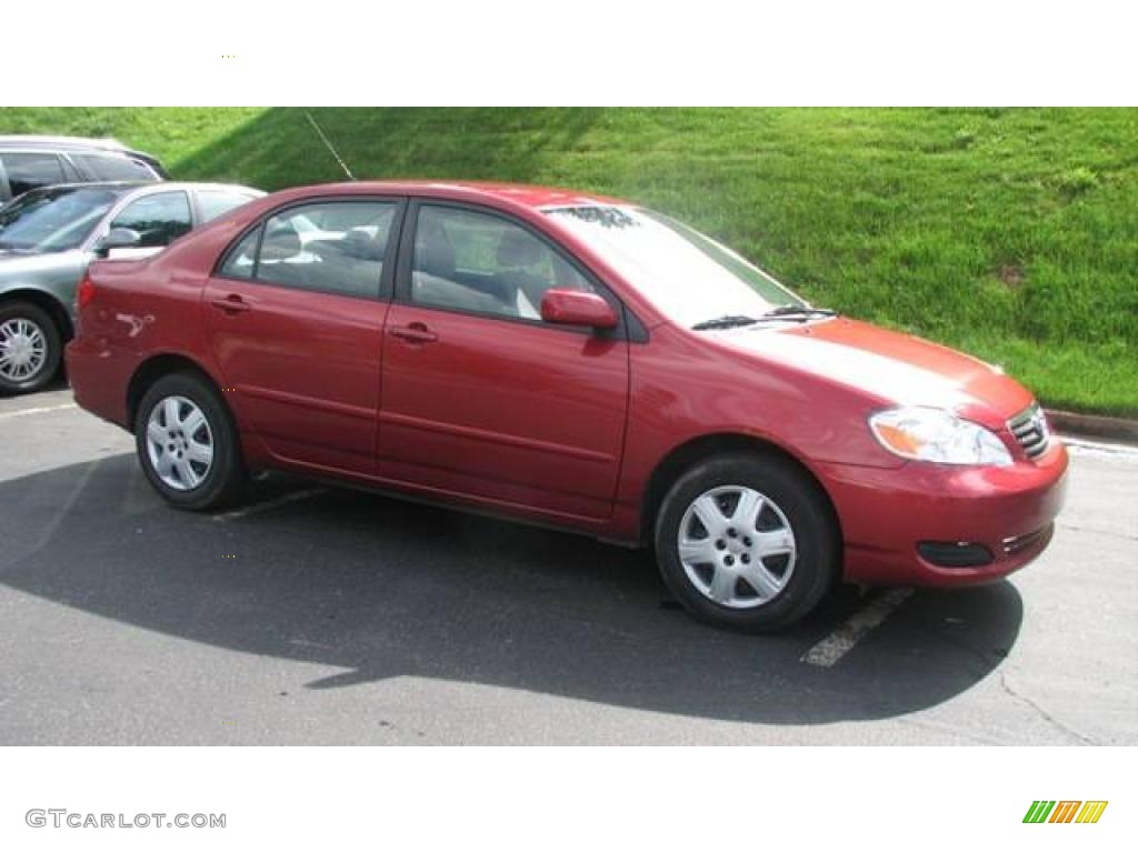 2007 Corolla LE - Impulse Red Pearl / Beige photo #3