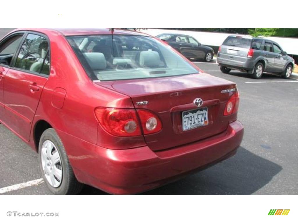 2007 Corolla LE - Impulse Red Pearl / Beige photo #4