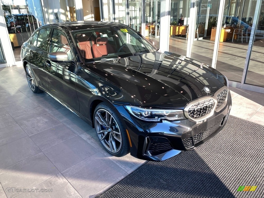 Black Sapphire Metallic 2022 BMW 3 Series M340i xDrive Sedan Exterior Photo #143450358