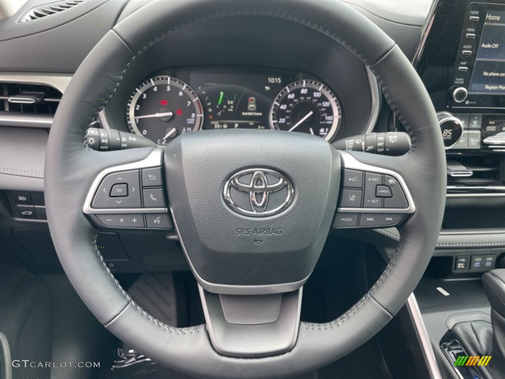 2022 Toyota Highlander XLE AWD Black Steering Wheel Photo #143453211