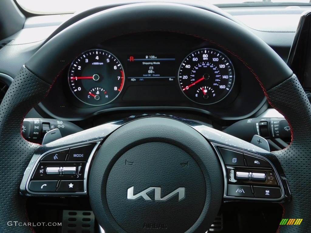 2022 Kia Forte GT Black Steering Wheel Photo #143453295
