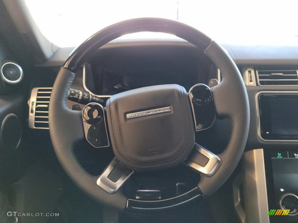 2022 Land Rover Range Rover HSE Westminster Ebony/Ebony Steering Wheel Photo #143453697