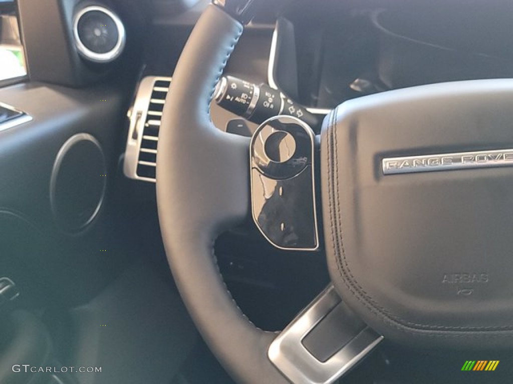 2022 Land Rover Range Rover HSE Westminster Ebony/Ebony Steering Wheel Photo #143453721