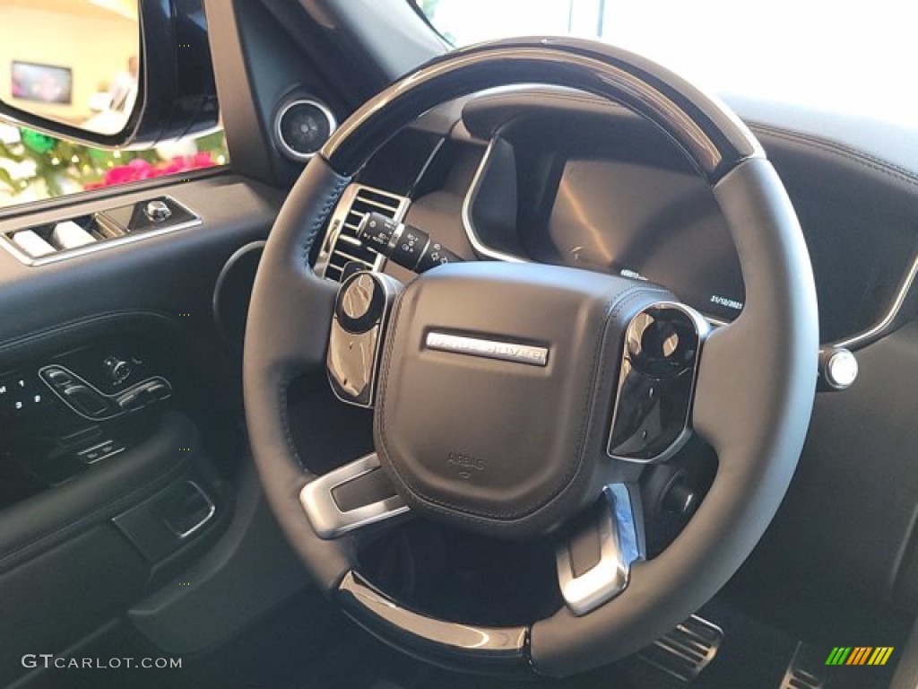 2022 Land Rover Range Rover HSE Westminster Ebony/Ebony Steering Wheel Photo #143454030