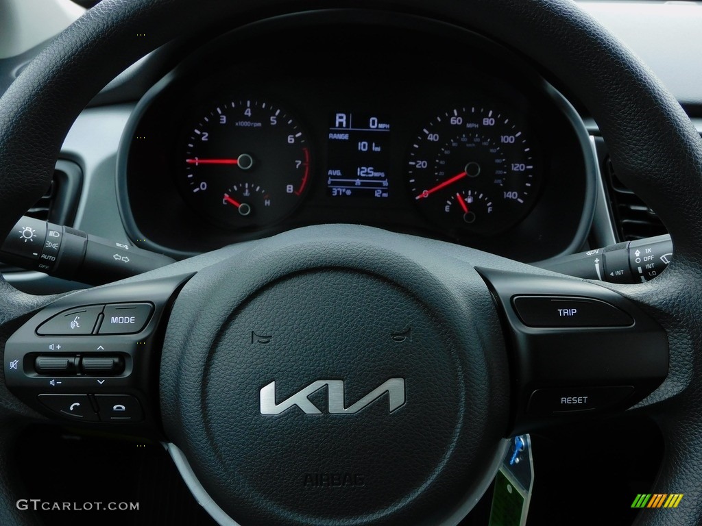 2022 Kia Rio LX Black Steering Wheel Photo #143454231