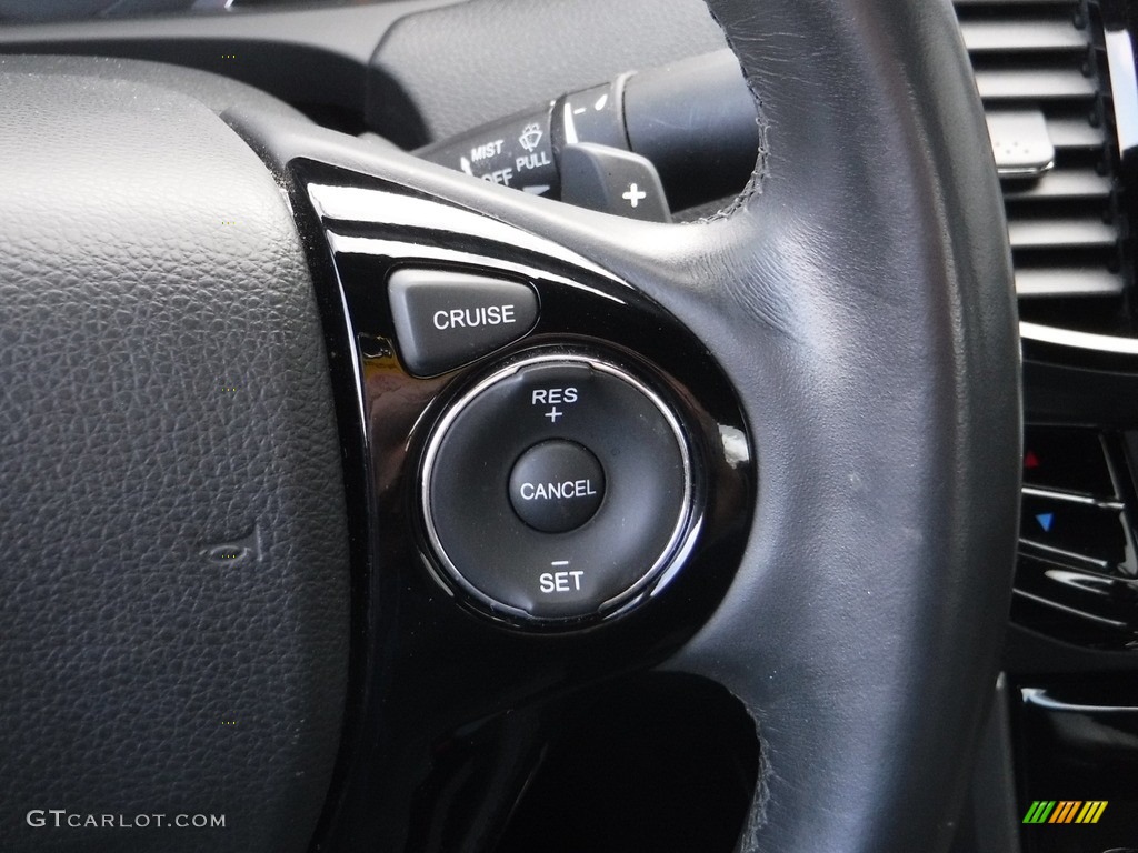2016 Honda Accord EX-L Coupe Black Steering Wheel Photo #143454615