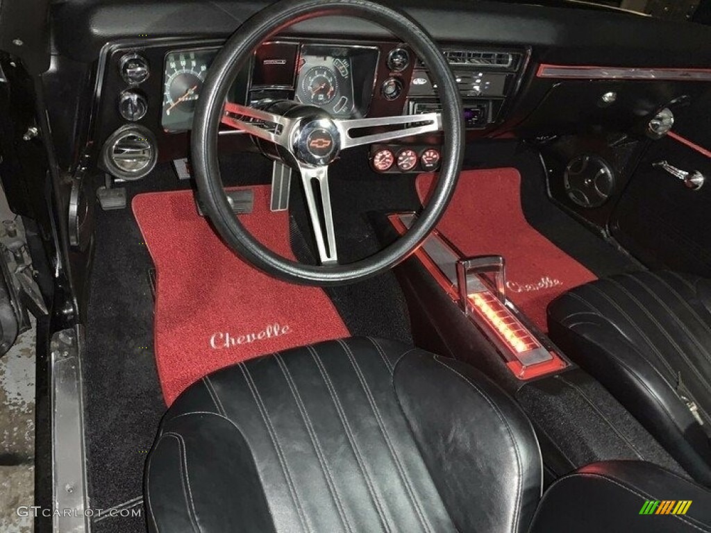 Black Interior 1968 Chevrolet Chevelle Malibu Photo #143458557