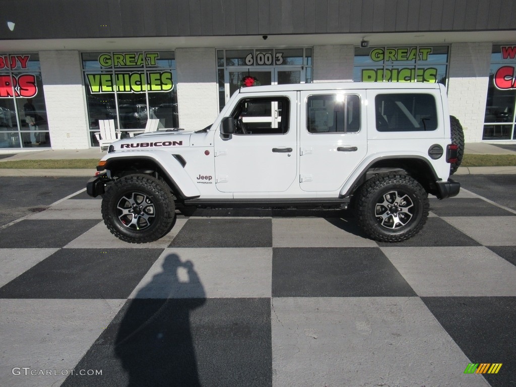 2021 Wrangler Unlimited Rubicon 4x4 - Bright White / Dark Saddle/Black photo #1