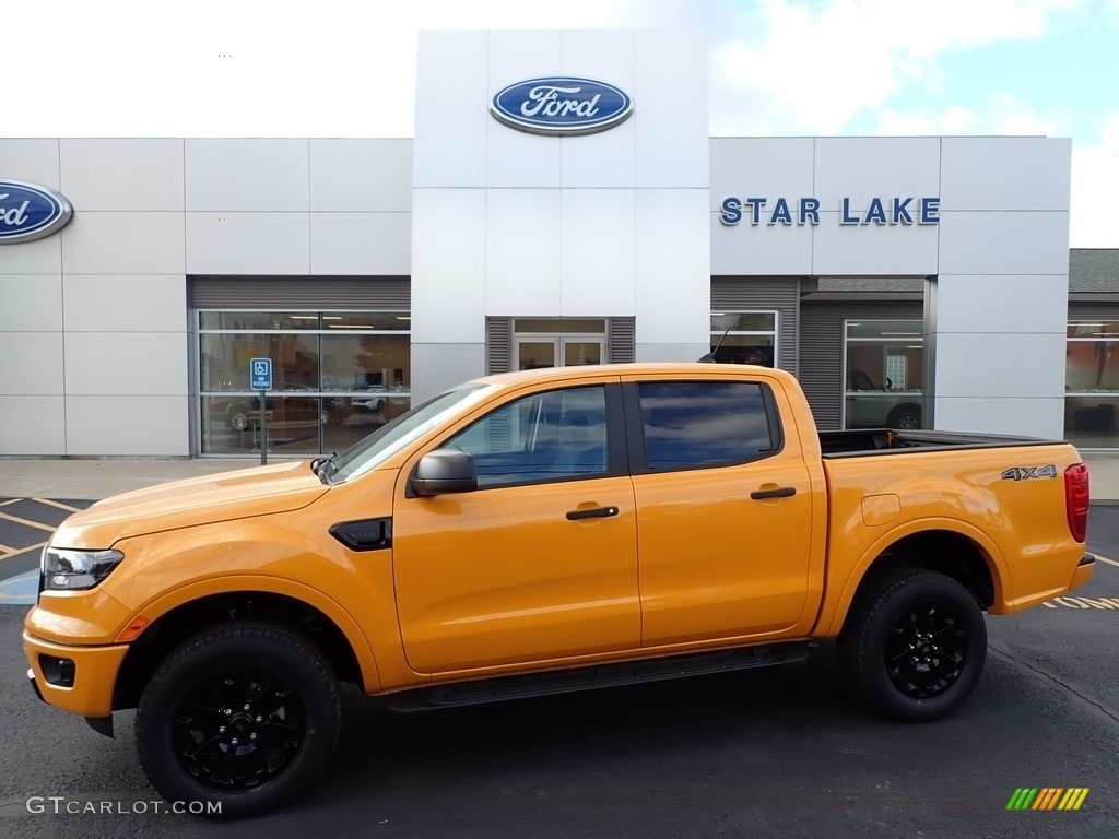 2021 Ranger XLT SuperCrew 4x4 - Cyber Orange Metallic / Ebony photo #1