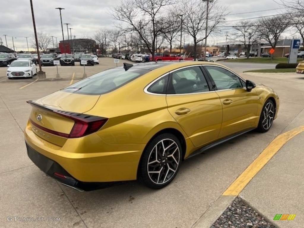 2021 Sonata N Line - Glowing Yellow / Black photo #2