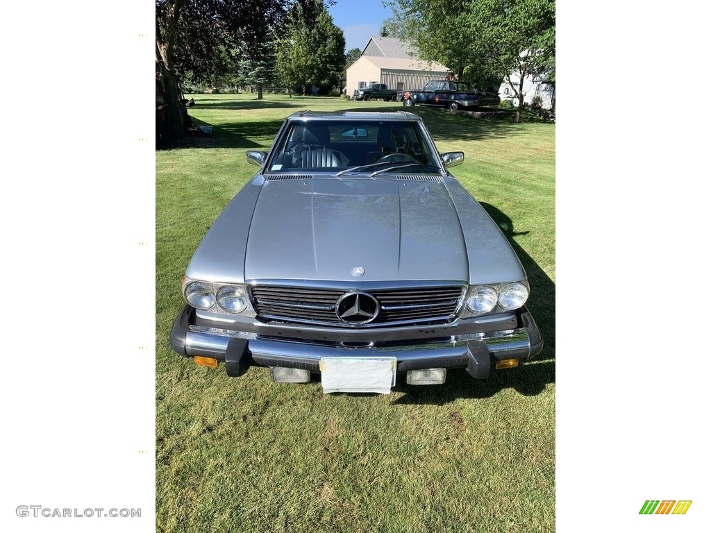 1982 SL Class 380 SL Roadster - Silver Blue Metallic / Blue photo #13