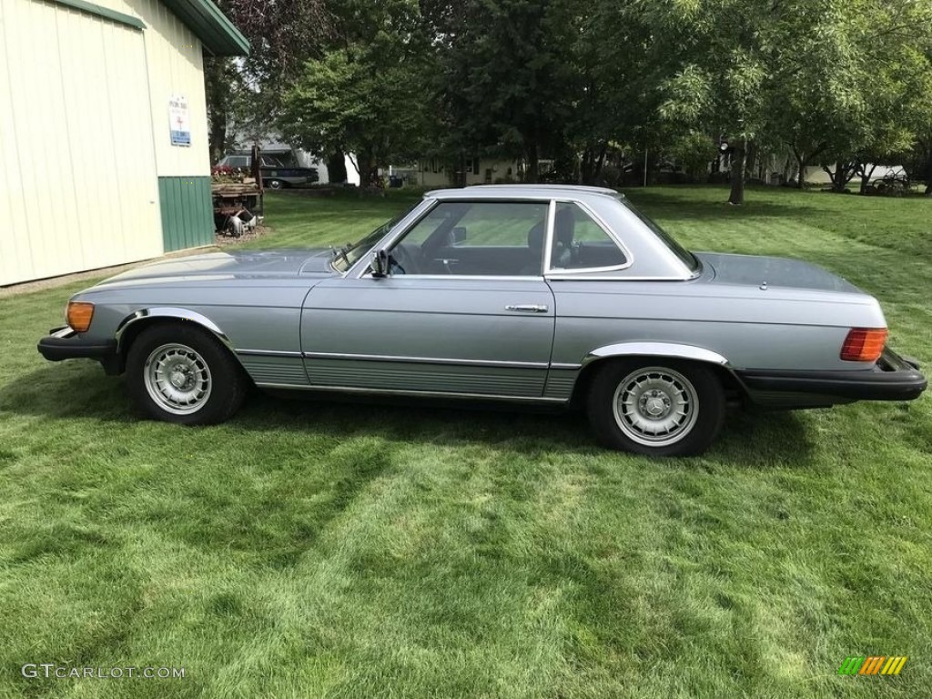 1982 SL Class 380 SL Roadster - Silver Blue Metallic / Blue photo #14