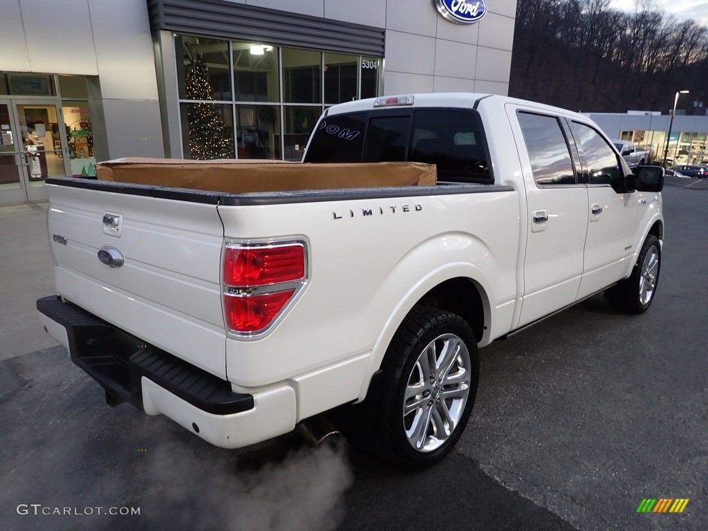 2013 F150 Limited SuperCrew 4x4 - White Platinum Metallic Tri-Coat / Limited Unique Red Leather photo #2