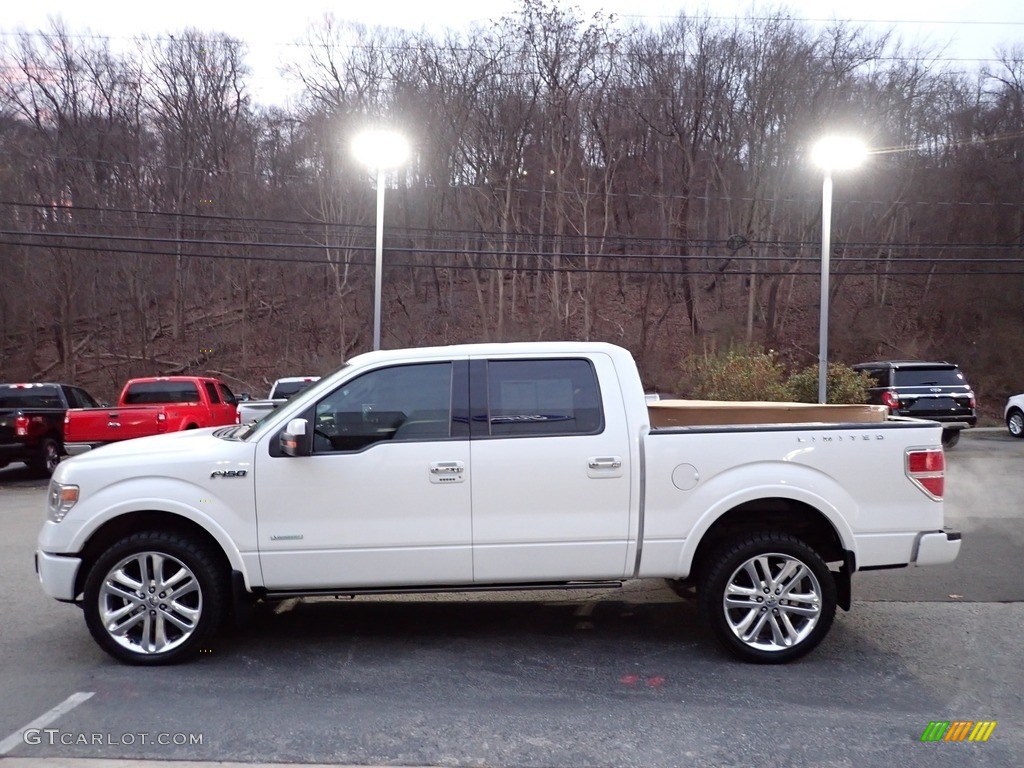 2013 F150 Limited SuperCrew 4x4 - White Platinum Metallic Tri-Coat / Limited Unique Red Leather photo #5