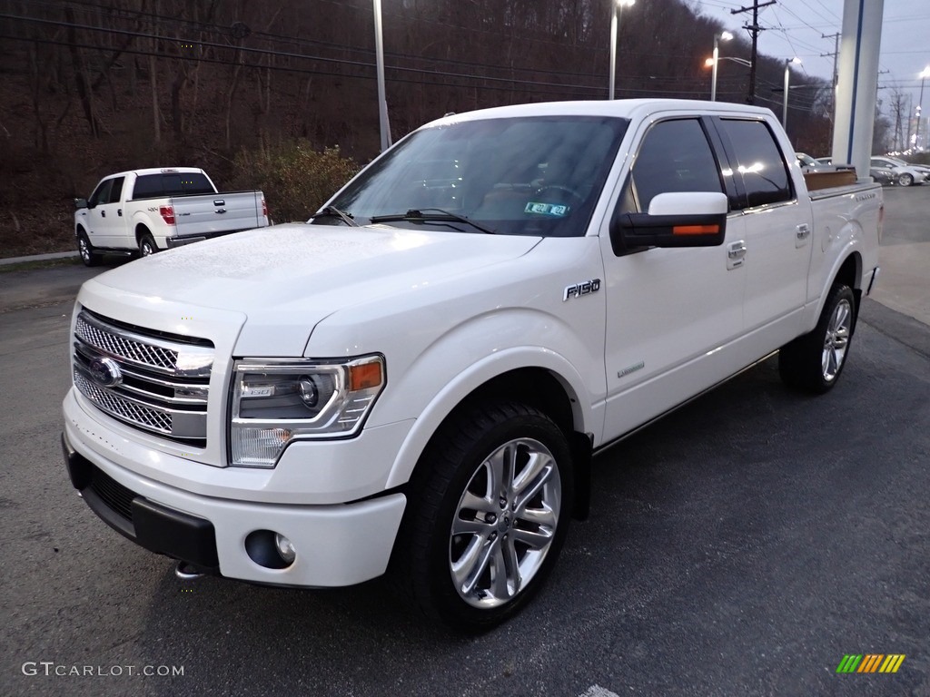 2013 F150 Limited SuperCrew 4x4 - White Platinum Metallic Tri-Coat / Limited Unique Red Leather photo #6