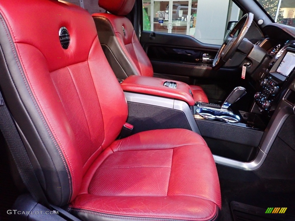 2013 F150 Limited SuperCrew 4x4 - White Platinum Metallic Tri-Coat / Limited Unique Red Leather photo #10